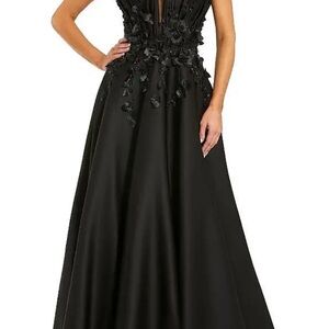 Mac Duggal Black Strapless Dress